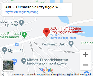 Mapa dojazdu ABC Wilanów